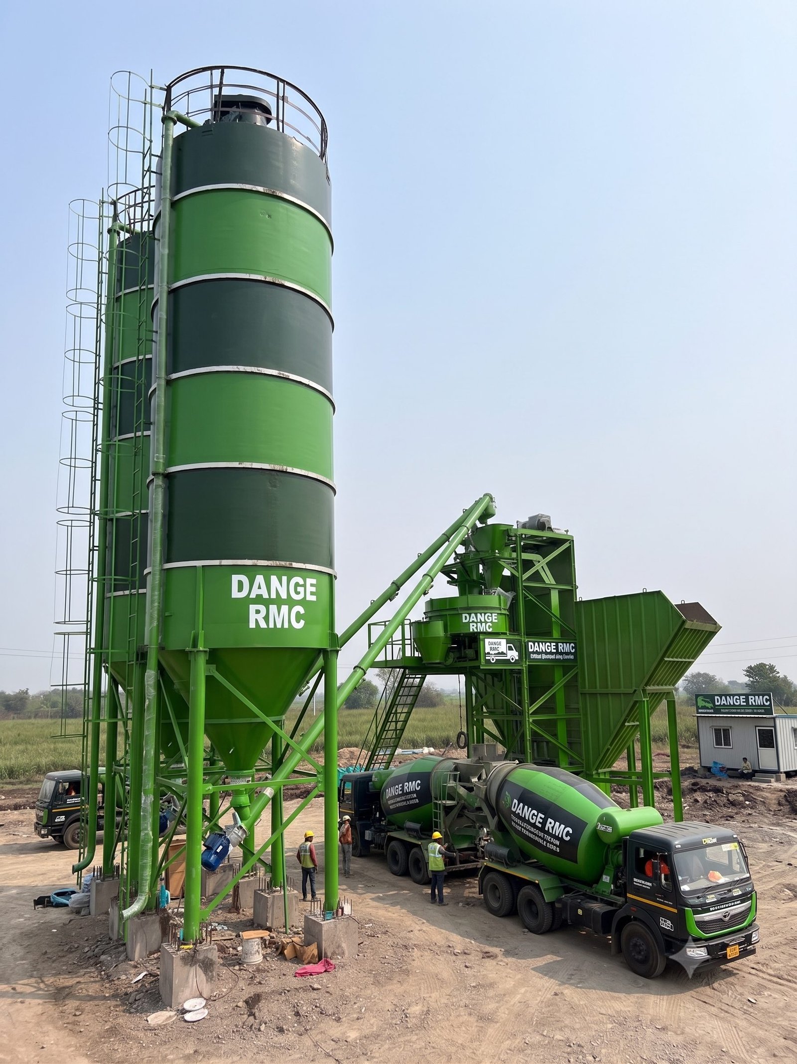 Dange RMC plant and transit mixer